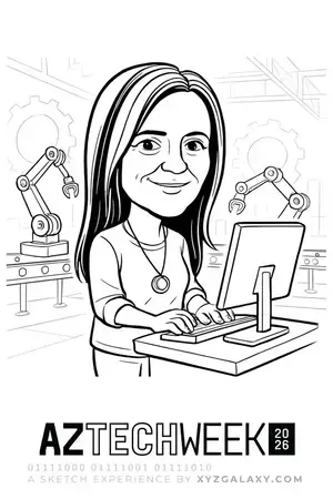 XYZ Galaxy custom caricature badge sample